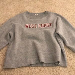 Brandy Melville West Coast Cropped Sweatshirt